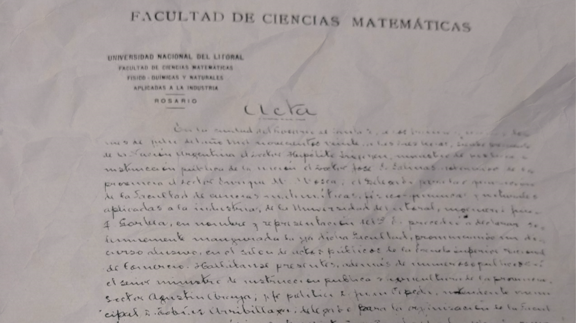 Los primeros años de la actual FCEIA