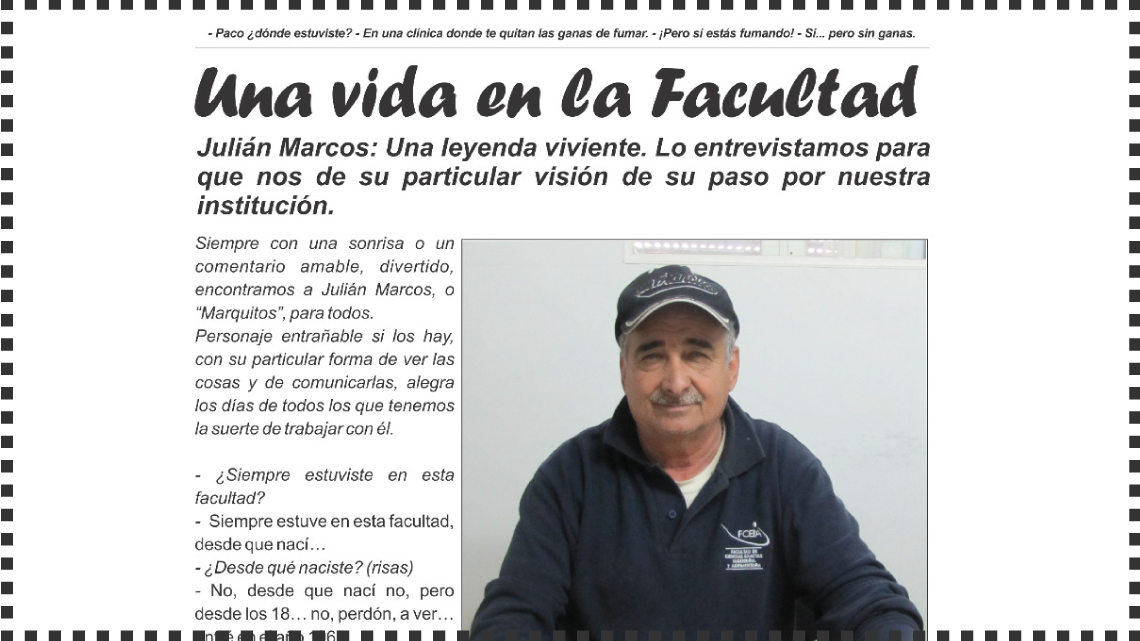 "Una vida en la Facultad"